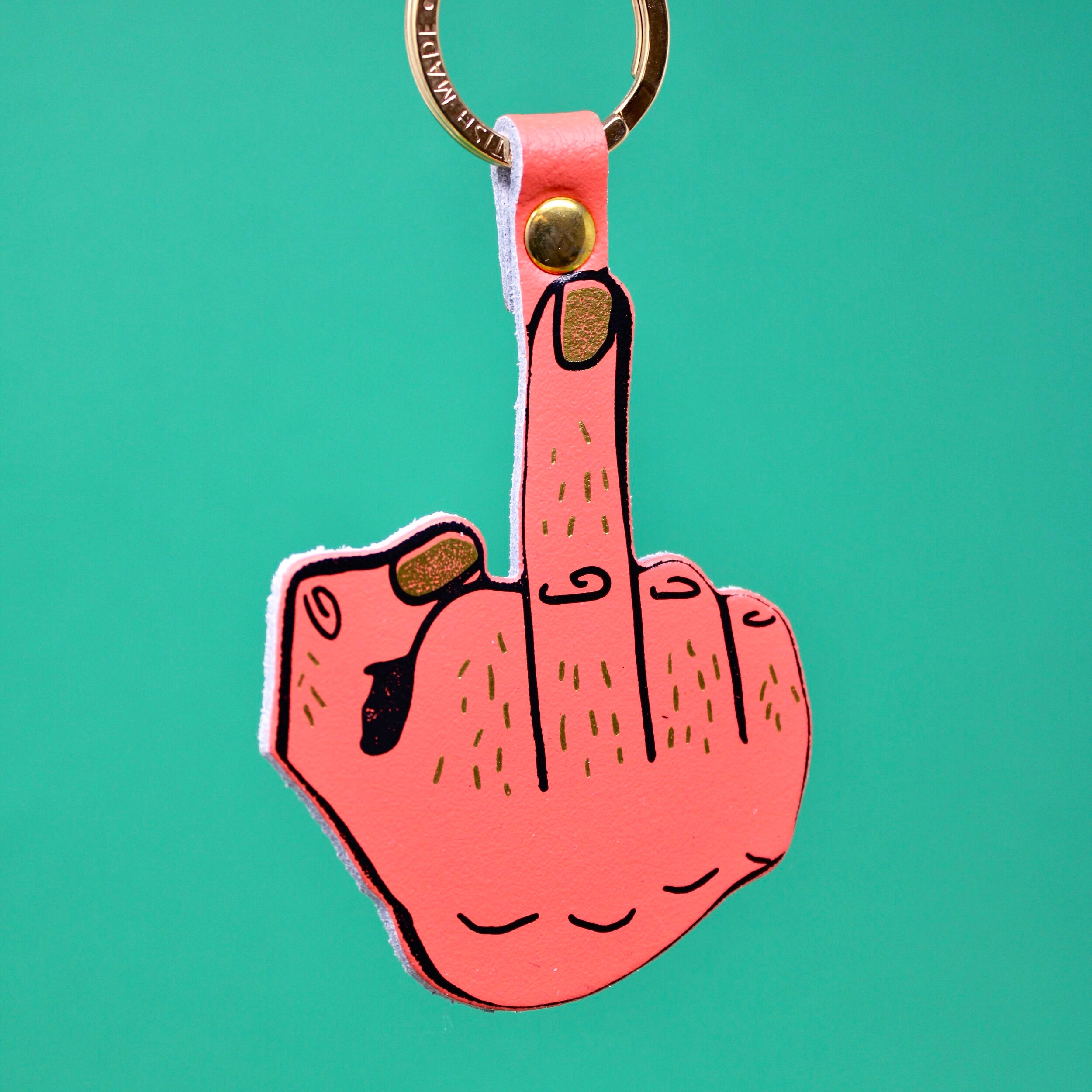 Middle deals finger keychain