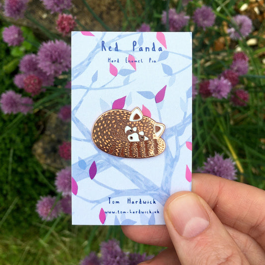 Red Panda Sleeping Pin