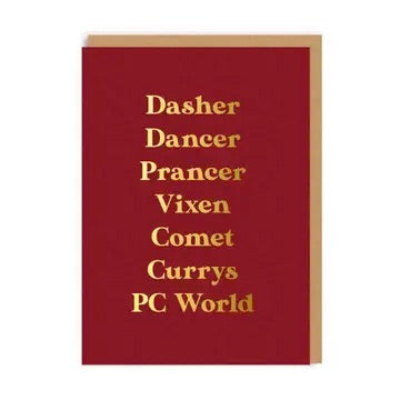 Commet Curry PC World - Greeting Card