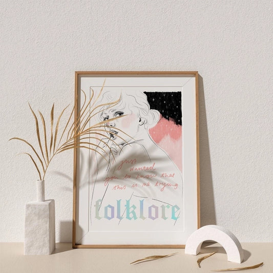 Spilt Milk Folklore Taylor Swift Holographic A4 Print