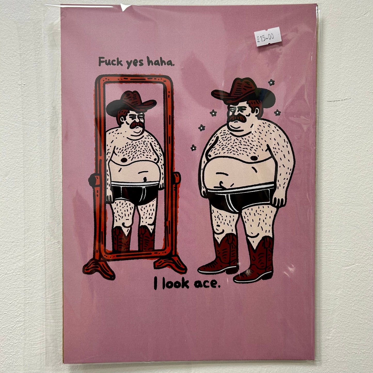 Fat Cowboy A4 Print