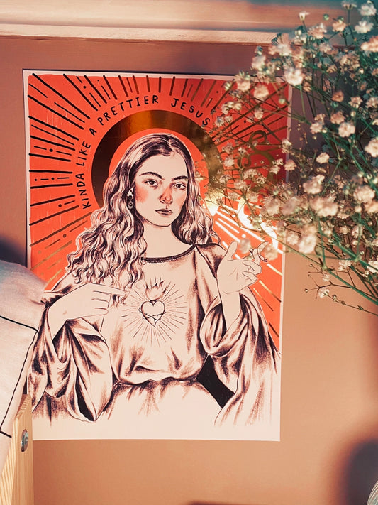 Spilt Milk Lorde A4 Holographic Print