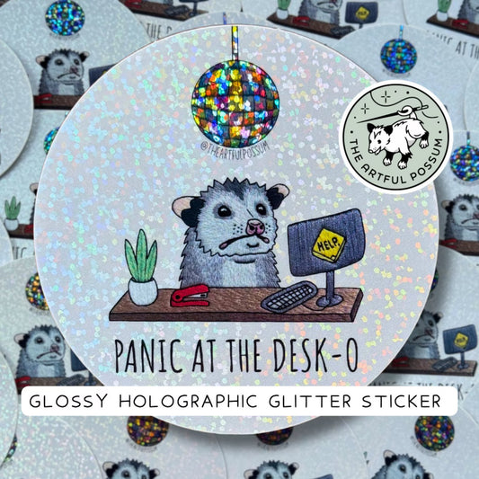 Panic At The Desk-o - Sticker