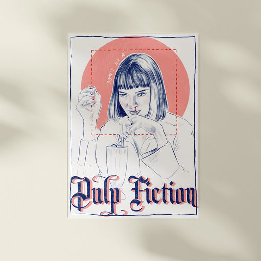 Spilt Milk Pulp Fiction A4 Print