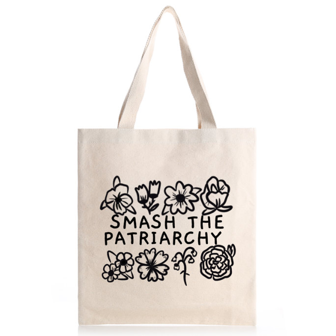 Smash the Patriachy - Natural Colour Tote Bag