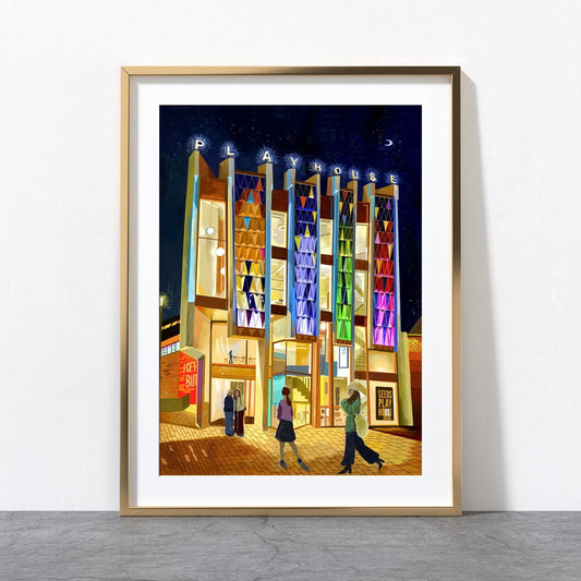 Leeds Art Print, West Yorkshire Playhouse - A4