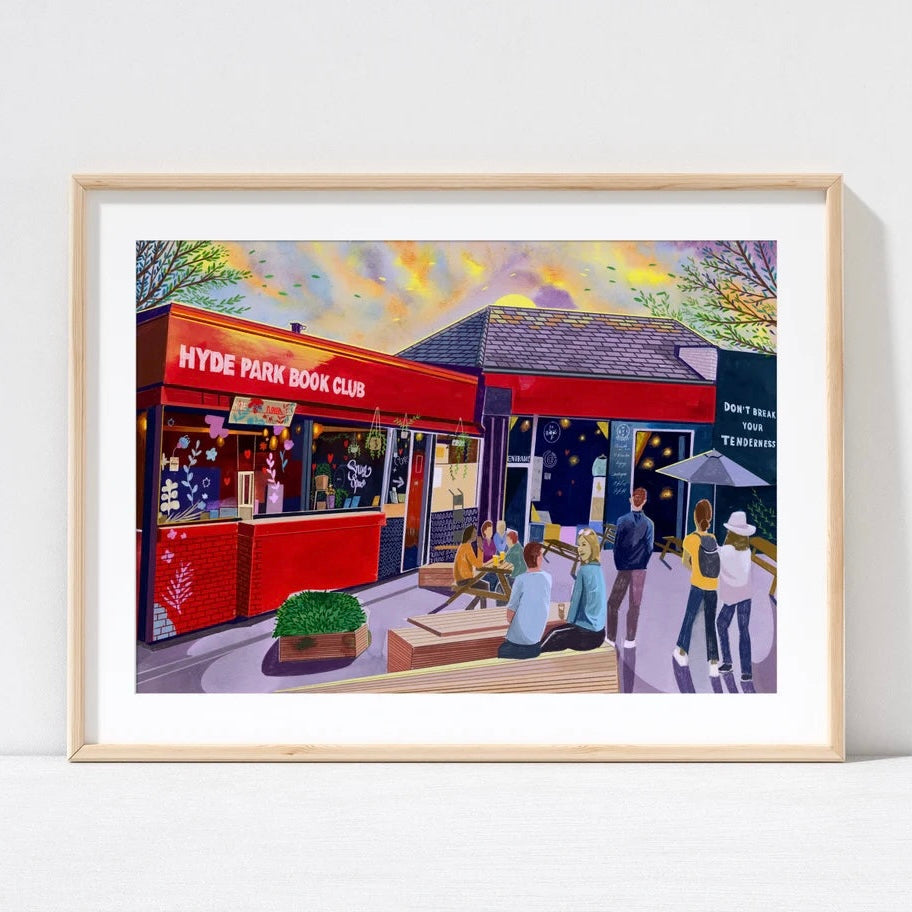 Leeds Art Print, Hyde Park Book Club - A4