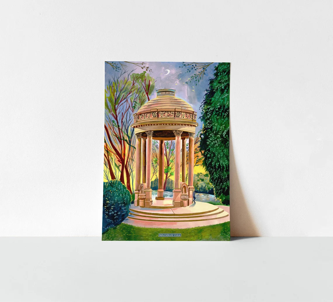 Leeds Art Print, Roundhay Park - A4