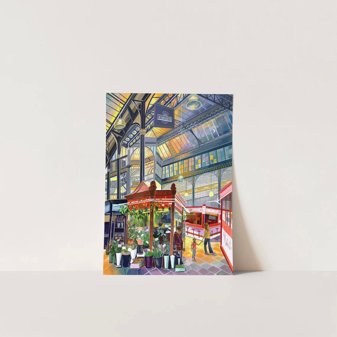 Leeds Art Print, Kirgate Market - A4