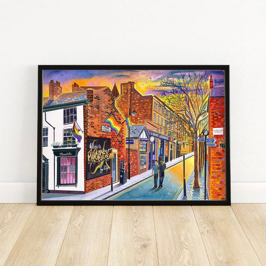 Manchester Art Print, Canal Street - A4