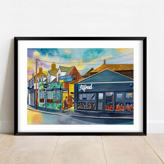 Leeds Art Print, Alfred’s, Meanwood - A4