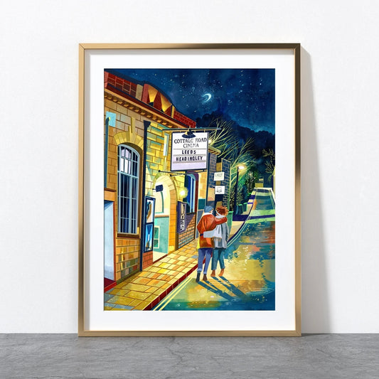 Leeds Art Print, Leeds Cottage Road Cinema, A4