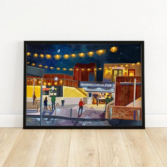 Leeds Art Print, Brudenell Social Club, Hyde Park - A4