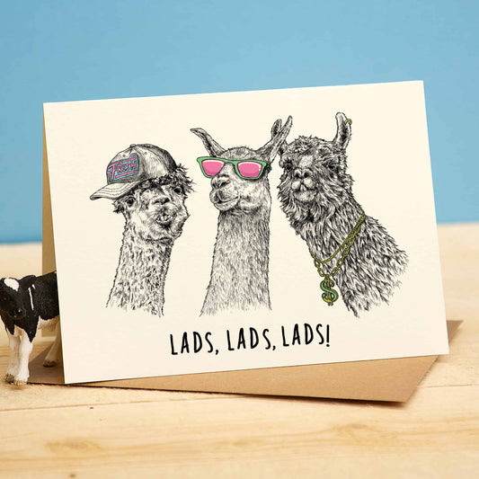 Lads Lads Lads - Greetings Card