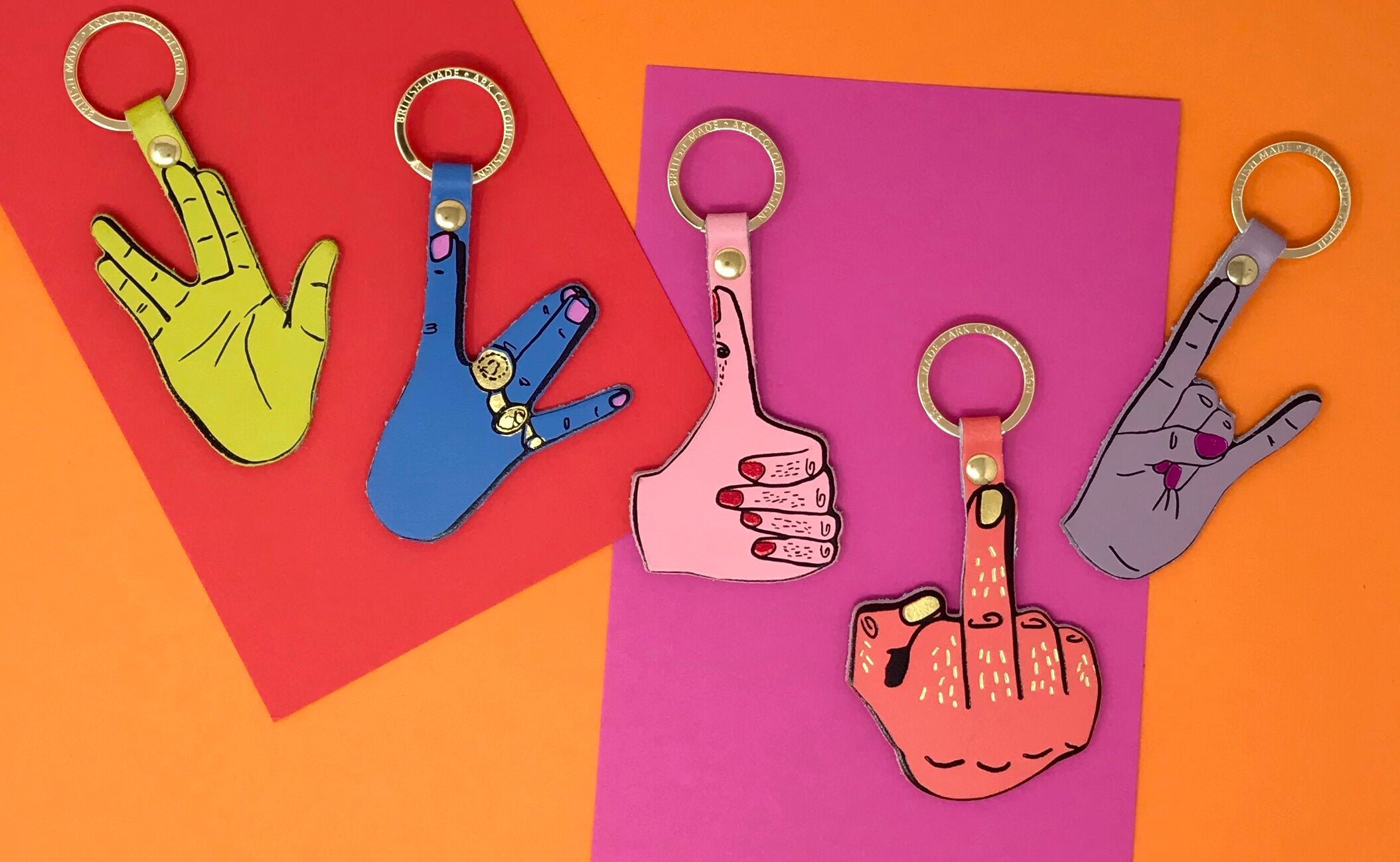 Middle deals finger keyring