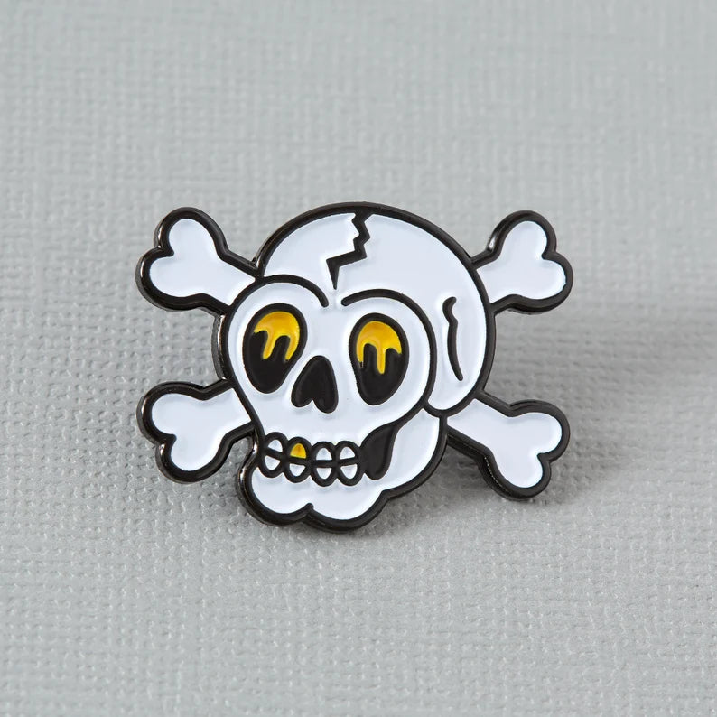 Jolly Roger Skull & Crossbone - Enamel Pin Badge